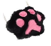 Beaupretty Bolso de Hombro de Gato con Patas Mochila Cruzada de Peluche Adorable Bolsa Portátil con Cadena Decorativa para Niñas para y