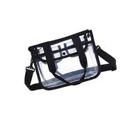 Beaupretty Bolso de Hombro Transparente Eva para Mujer Bolso de Playa de Verano Bandolera Multifuncional y Durable Negro
