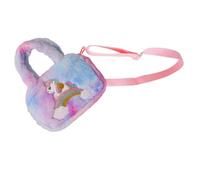 Beaupretty Bolso De Unicornio para Niñas Peludo Suave Bandolera Ajustable Bolsa Multicolor para Uso Diario Infantil Tamaño Compacto