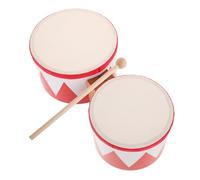 Beaupretty Bongos para Diseño de Doble y Palillos Instrumento de Percusión Portátil para Bebés Juguete Musical Educativo con Impresión Divertida Adecuado para Interior y Exterior