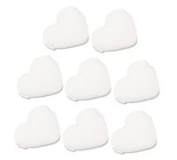 Beaupretty Borlas de Maquillaje en Polvo Seco 8 Piezas Forma de Corazón Tamaño Compacto para Mujeres Uso Diario Herramienta Cosmética Color Claro