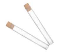 Beaupretty Botella de Colección de Bigotes de Gato y Pelo de Mascota, 2 Unidades, Frasco Transparente Compacto Tapón de Madera y Cierre Hermético, Contenedor Conmemorativo Adecuado