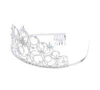 Beaupretty Bridal Tiara Rhinestone Crown Lightweight Zinc Alloy Star Headpiece With Secure Side Combs For Wedding And Performance