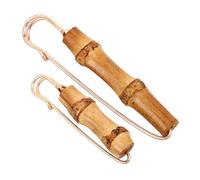 Beaupretty Broche De Bambú Vintage Para Chales y Suéteres, Accesorio Étnico De Algodón y Lino, Imperdible Resistente Para Mujer, Uso Bufandas y Cardigans, Conjunto 2 Piezas Grande y Pequeño