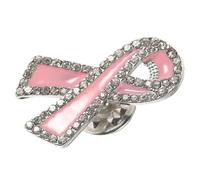 Beaupretty Broche De Cinta Roja Gemas Pin De Concienciación Cáncer De Mama Broche De Metal Para Ropa Para Eventos De Sensibilización