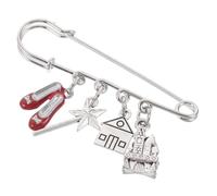 Beaupretty Broche de Metal con Diseño de Varita Mágica y Castillo Pin Decorativo para Vestidos y Abrigos Accesorio Elegante para Mujeres Fiestas y Celebraciones