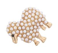 Beaupretty Broche de Oveja Perlada Broche de Animal Decorativo Accesorio de Ropa para Mujer Perlas para Vestidos de Fiesta