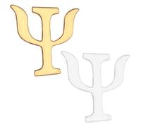 Beaupretty Broche Del Alfabeto Doble Diseño Simbólico Psicológico, Aleación Resistente Decoloración, Broche De Moda Para Mujer, Accesorio Vintage Para Ropa y Bolsos En Color Dorado y Plateado