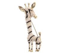 Beaupretty Broche Jirafa de Aleación con Artificial para Mujer Diseño Animal Elegante y Divertido Pin Esmaltado para Vestido Fiestas y Diario