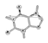 Beaupretty Broche Molecular de Fórmula Química Broche de Ciencia Elegante para Mujeres Accesorio de Joyería de Biología Molecular para Estudiantes y Profesores