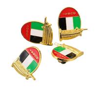 Beaupretty Broches Creativos De Mujer, Accesorios De Disfraces, Broches De Esmalte Diseño De Edificios y Banderas, Decoración Para Ropa, Juego De 4 Piezas, Pequeño Obsequio