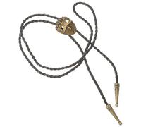 Beaupretty Cadena de Bolo Cuerda de Cuero Pu y Aleación Dorada, Accesorio Retro Vintage para Hombre Diseño Ajustable para Uso Diario y Estilo Llamativo
