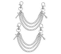 Beaupretty Cadena de Zapatos Metálica Borlas Estilo Hip Hop, Color K, Accesorio Decorativo para Botas y Zapatillas, Joyería de Cadena para Mujer, 1 Par para Personalizar Calzado