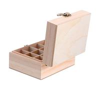 Beaupretty Caja de Almacenamiento de Aceites Esenciales de Madera para Aromaterapia Organizador Práctico de Botellas Compartimentos Diseño Compacto y Ligero para Mantener Tus