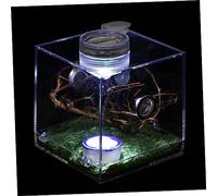 Beaupretty Caja De Hábitat para Arañas Saltadoras con Luz y Humidificador Transportador De Arañas Pequeñas Recipiente Transparente para Observación y Cuidado De Mascotas