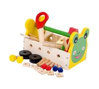 Beaupretty Caja Herramientas Juguete Madera Sólida Multi-función con Herramientas Educativas para Niñas de Construcción y Desarrollo Social