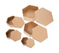 Beaupretty Caja Hexagonal Resistente y Versátil de Papel Kraft Set de 1 Unidad para Obsequio y Dulces Adecuado para Diferentes Ocasiones y Decoración Navideña