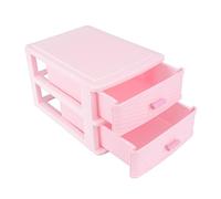 Beaupretty Caja Organizadora De Maquillaje y Joyería De Multi- Almacenamiento De Escritorio Compacto y Práctico para Dormitorio Mediana Rosa