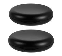 Beaupretty Caja para Guardar Alineadores Invisibles 2 Unidades, Contenedor Dental Negro Cierre Magnético, Estuche Transparente Portátil para Mantenimiento y Viaje de Aparatos