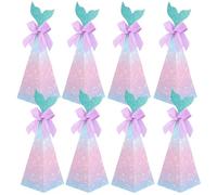 Beaupretty Cajas de Papel para Dulces de Sirena 20 Unidades, Caja de Obsequio Pequeña para Bodas, Fiesta y Cumpleaños, Diseño de Papel Ligero y Compacto para Embalaje y Decoración