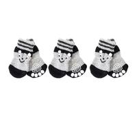 Beaupretty Calcetines Antideslizantes para Perros, 3 Pares de Protectores de Patas de Algodón Cálidos y Creativos para Uso Interior, Mejoran Tracción y Protegen Suelos y Sofás