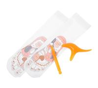 Beaupretty Calcetines de Reflexología con Herramientas Calcetines de Acupresión para Masaje de Pies de Algodón Transpirables y Resistentes con Gráfico de Puntos de Presión y Bolígrafos de