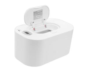 Beaupretty Calentador de Pañuelos Húmedos Portátil Control de Temperatura y Pantalla LED Incorporada, Material Pp Blanco, Adecuado para Cambio de Pañales y Uso al Aire Libre