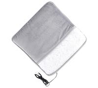 Beaupretty Calentador de Pies Eléctrico Portátil Gris Almohadilla Térmica de Polar Suave 30X30 CM Cable USB Calentador para Oficina Cama y Hogar Antideslizante