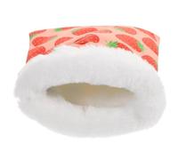 Beaupretty Cama Cálida para Mascotas Pequeñas Saco de Dormir para Mascotas Pequeñas Cálida Cómoda Cortaviento Roja de Tela Oxford y Pelo de Conejo para Ratas