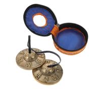 Beaupretty Campana de Platillos de Cobre para Meditación Yoga, Instrumento de Percusión Manual Pequeño, Juego de Carillones Tingsha Sonido Prolongado, Adecuado para Prácticas Espirituales