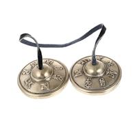 Beaupretty Campana de Platillos Hecha Mano para Meditación de Yoga Instrumento de Percusión de Puro Tocando el Timbre Escenario de Budismo