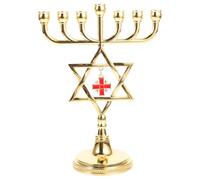 Beaupretty Candelabro Soporte para Velas Decorativo de 7 Cabezas Diseño Clásico y Delicado de Metal Dorado Adecuado para Diversas Ocasiones y Centros Comerciales para Diversas Ocasiones y