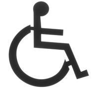 Beaupretty Cartel Baño para Discapacitados Placa de Acero Inoxidable Señal Indicadora Accesible para Puertas de Oficinas y Edificios Comerciales con Diseño Moderno y Fácil Instalación