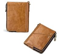 Beaupretty Cartera Antirrobo RFID para Hombre Cartera de Cuero Fina de Mano Moderna para Tarjetas de Crédito y Monedas