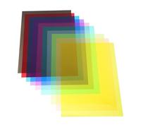 Beaupretty Celofán de Colores A4 10 Hojas Película de Vinilo Transparente Pvc para Manualidades Bricolaje Decoración Papel para Envolver Regalos y Geles de Iluminación Creativo