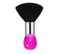 Beaupretty Cepillo plumero de cuello cepillo de limpieza de pelo cepillo de barrido de pelo con mango de plástico cepillo de corte de pelo profesional de peluquería para el hogar peluquería salón rosa