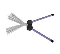 Beaupretty Cepillos de Retráctiles de Acero para Jazz Juego de Escobillas de Alambre de Carbono Mango Antideslizante Accesorio para Batería y Práctica Musical