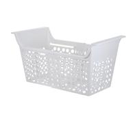 Beaupretty Cesta Blanco para Refrigerador Extensible Congelador Organizadora de Plástico Antideslizante , 44x22.5x22.5cm , Adecuado para Cocina y Despensa