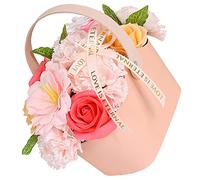 Beaupretty Cesta De Flores De Jabón Para Baño Decorativo Obsequio Día Del Maestro De Jabón De Baño