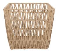 Beaupretty Cesto de Basura Tejido a Mano para Hogar, Diseño Simple Pastoral | Papel de Cuerda y Hierro, Ligero y Práctico, Uso Decorativo, para Cocina, Baño y Habitación