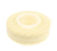 Beaupretty Cinta de Encaje Beige 30 Mm, Rollo de 22 Metros para Envolver Regalos, Ribete de Encaje para Coser y Decoración de Pasteles, Adecuado para Bodas, DIY y Manualidades