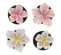 Beaupretty Clips de ventilación del aire acondicionado del automóvil en plástico con aroma a durazno, 4 piezas, fáciles de instalar para decoración interior de coche