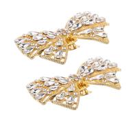 Beaupretty Clips para Zapatos con Lazo de Decoración Versátil para Zapatos Bolsos y Ropa Hebillas Elegantes de Aleación con Piedras de para Mujer Bodas y Fiestas