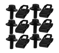 Beaupretty Clips Tapa del Motor, Sujetadores Metálicos Tipo Placa de Protección del Capó, Metal, Negro, para Exterior del Coche y Placa Protectora del Capó, Instalación Fácil