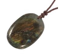 Beaupretty Colgante de Piedra Natural Azul Luna Cristal de Labradorita 3-4 CM Peso Aprox 20 G Diseño Único para Decoración y Joyería Femenina Color Aleatorio Color Aleatorio