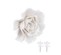 Beaupretty Colgante Gancho en Color Blanco de Pared de Cerámica 3d para Elegante y Romántica en Interiores y Exteriores