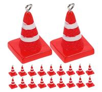 Beaupretty Colgantes de Resina 3d de Conos de Tráfico Mini, 20 Piezas para Bisutería y Manualidades, Amuletos de Bloqueo de Carretera para Pendientes, Collares y Regalos de Fiesta
