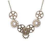 Beaupretty Collar Colgante Creativo de Steampunk con Diseño de Rueda para Mujeres Joyería Retro Punk para Ocasiones Especiales