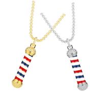 Beaupretty Collar Colgante de Lámpara Giratoria para Barbería 2 Unidades Color Dorado y Plateado Diseño Metálico para Hombre y Mujer Accesorio Único para Peluquería y Salón