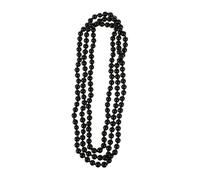 Beaupretty Collar Colgante de Perlas Falsas Largo 142 Cm, Cadena para Suéteres Negra, Set 2 Piezas, Accesorio de Mujer para Fiestas y Uso Diario